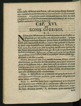 Cap. XVI. De Bonis Operibus
