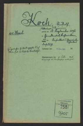 Rudolf Koch (1892-) : ev. theol.