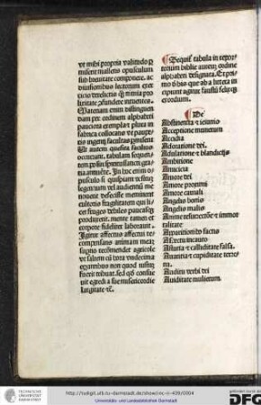 Sequitur tabula in reportorium Biblie aureum ordine alphabeti designata...