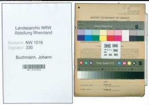 Entnazifizierung Johann Buchmann , geb. 20.02.1905 (Landwirt)