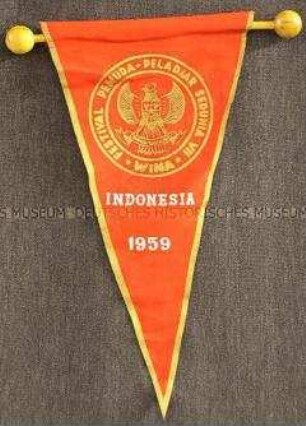 Wimpel der indonesischen Teilnehmer an den Weltfestspielen 1959 in Wien
