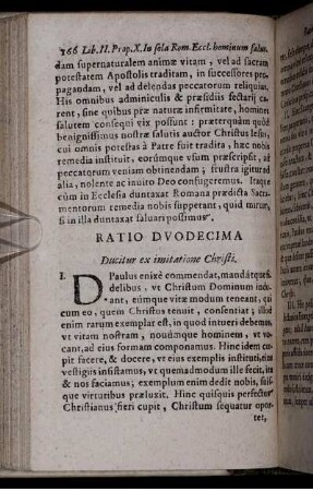 Ratio Duodecima. Ducitur ex imitatione Christi