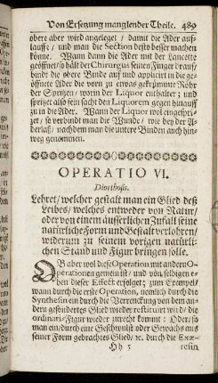 Operatio VI. Diorthosis.