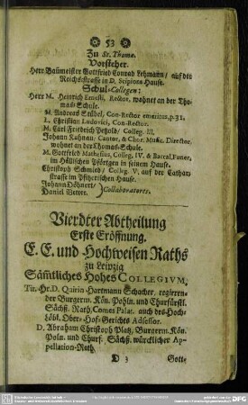 Vierdter Abtheilung