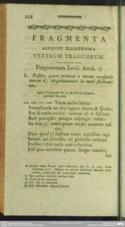 Fragmenta Aliquot Illustriora Veterum Tragicorum