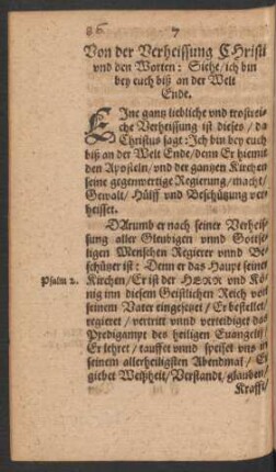 7. Von der Verheissung Christi ...