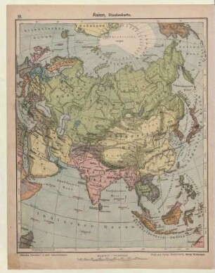 Asien, Staatenkarte