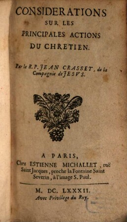 Considerations sur les principales actions de la Vie