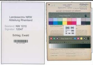 Entnazifizierung Ewald Schlag , geb. 24.07.1897 (Musiker)