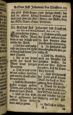 XII. Auf das Fest Johannis des Täuffers