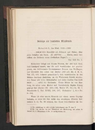 Beiträge zur hessischen Münzkunde
