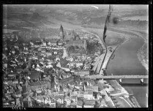 Meißen mit Dom und Albrechtsburg, Luftbild