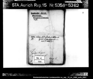 Hausierkonzessionen für Einwohner aus dem Amt Wittmund: H.J. Groote aus Wittmund, Leinenzeug