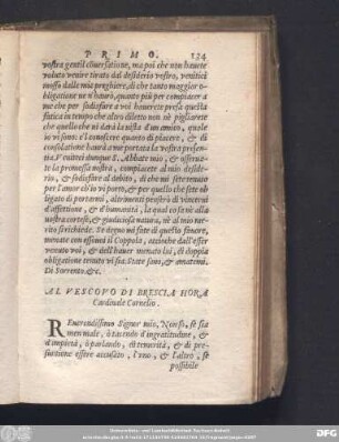 Al Vescovo Di Brescia Hora Cardinale Cornelio.