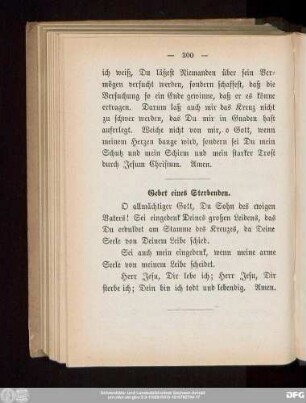 Gebet eines Sterbenden.