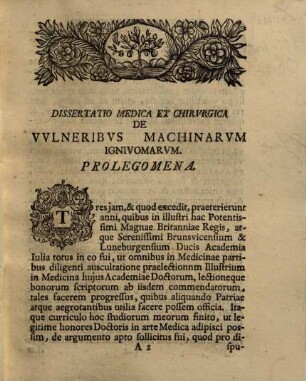 Dissertatio Inavgvralis Medico-Chirvrgica De VVlneribvs Machinarvm Ignivomarvm