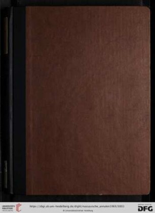 80: Nassauische Annalen: Jahrbuch des Vereins für Nassauische Altertumskunde und Geschichtsforschung