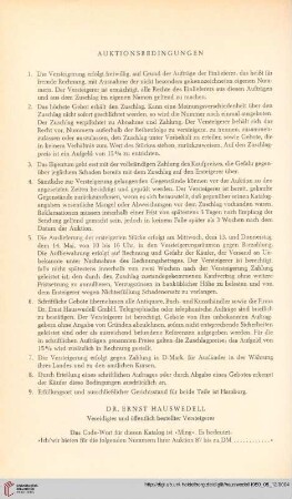Auktionsbedingungen