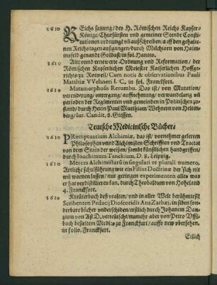 Teutsche Medicinische Bücher.