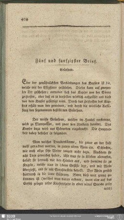Fünf und funfzigster Brief. Grünspan