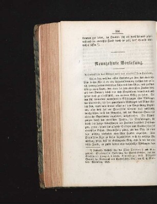 Neunzehnte Vorlesung