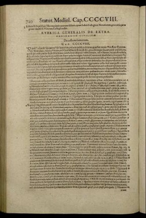 Rubrica Generalis De Extraordinariis Civilium. [Cap. CCCCVIII. - Cap. CCCCXVI.]