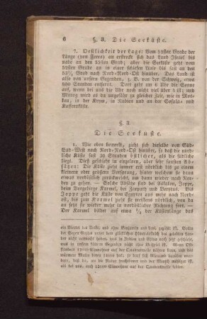 § 3. Die Seeküste.