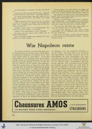 Wie Napoleon reiste.