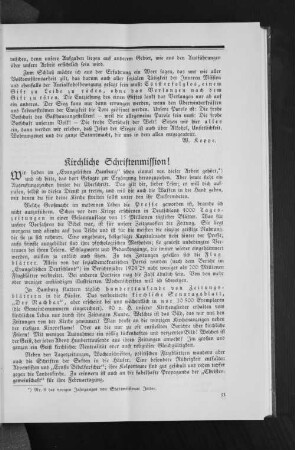 Kirchliche Schriftenmission!