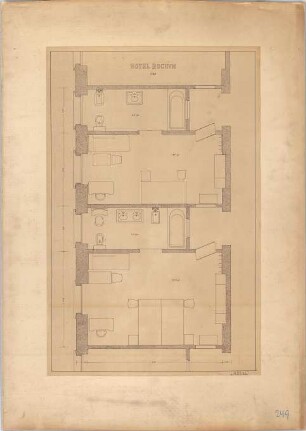 Billing, Hermann; Bochum (Nordrhein-Westfalen); Hotel Bochum - Teilgrundriss