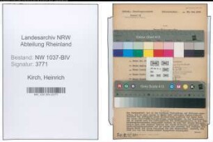 Entnazifizierung Heinrich Kirch , geb. 02.05.1901 (Arbeiter)