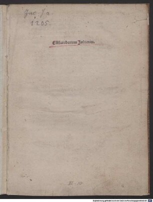 Mandatum iudicum curiae Augustensis : Dillingen, 1485.01.15