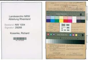 Entnazifizierung Richard Kosanke , geb. 07.03.1891 (Gaertner)
