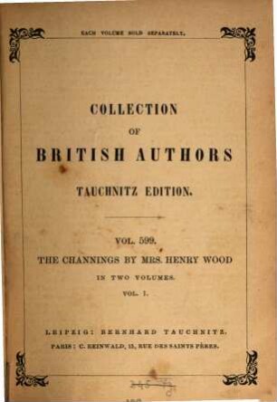 The Channings : in two volumes, 1
