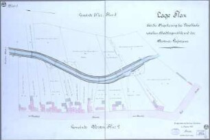 Lageplan über die Regulierung des Düsselbaches zwischen Scheidlingsmühle und der Werstener Dorfstr.
