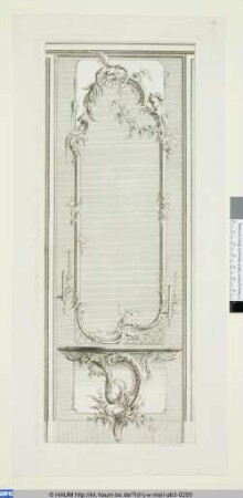 Wandspiegel mit Mädchenbüste