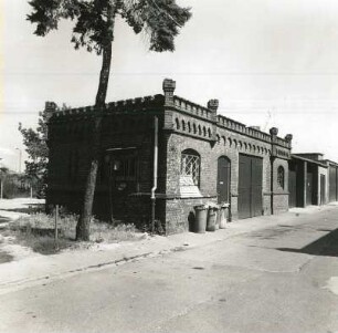 Cottbus, Am Großen Spreewehr 1. Klärwerk (1898-1902). Geräteschuppen