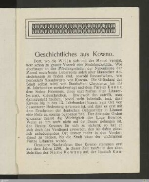 Geschichtliches aus Kowno