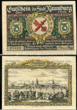 Naumburg 75 Pfennig, Notgeldserie