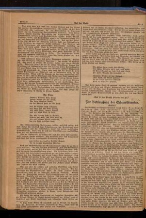 Zur Bekämpfung der Schundliteratur : (Schluß)