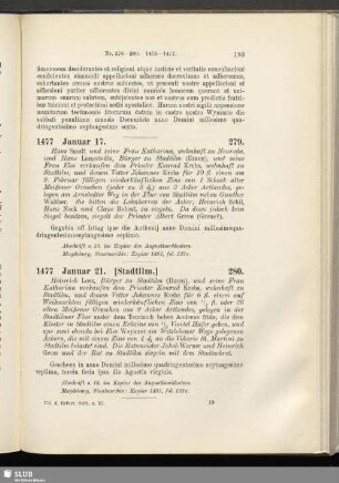 280. 1477, Januar 21. [Stadtilm]