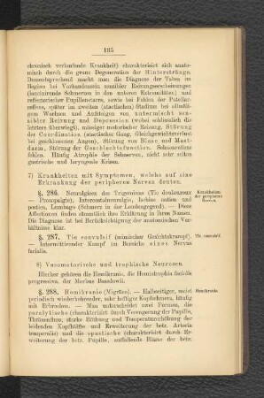 8) Vasomotorische und trophische Neurosen.