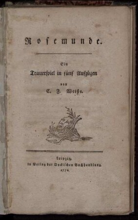 Rosemunde : Ein Trauerspiel in fünf Aufzügen