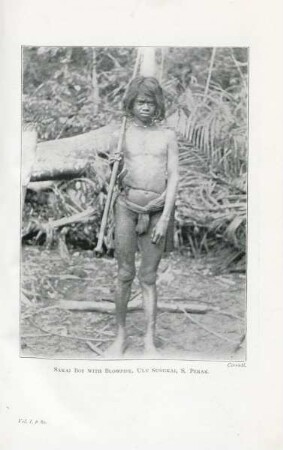 Sakai boy with blowpipe, Ulu Sungkai, Perak