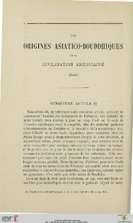 N.S. 11.1865: Des origines asiatico-bouddhiques de la civilisation américaine, 5