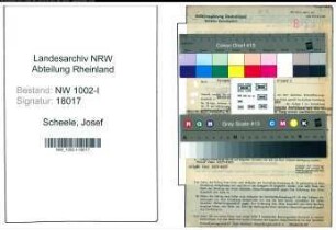 Entnazifizierung Josef Scheele, geb. 20.02.1912 (Reisender)