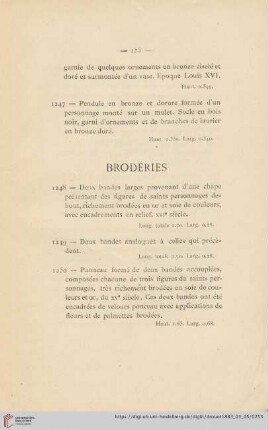 Broderies (Nr. 1248 - 1256)