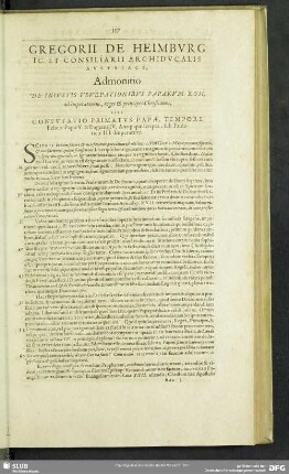 Gregorii De Heimburg Ic. Et Consiliarii Archiducalis Austriaci, Admonitio De Iniustis Usurpationibus Paparum Rom. ad Imperatorem, reges & principes Christianos, Sive Confutatio Primatus Papae, Tempore Felicis Papae V. & Eugenii IV. Antipapae scripta, sub Friderico III. Imperatore