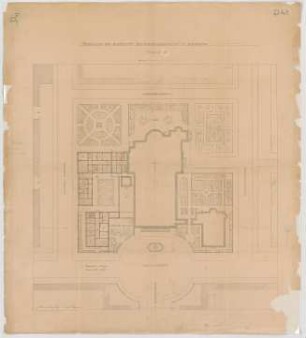 Thiersch, August ; München - Schwabing; Kath. Pfarrkirche St. Ursula - Westseite (Lageplan)