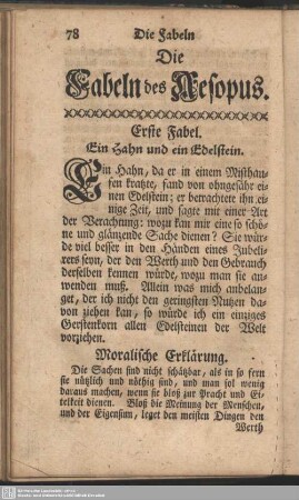 Die Fabeln des Aesopus